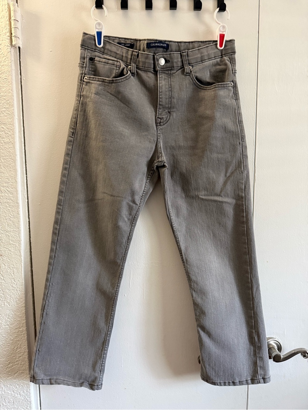 Calvin Klein Kids Gray Straight Jeans - Classic Fit